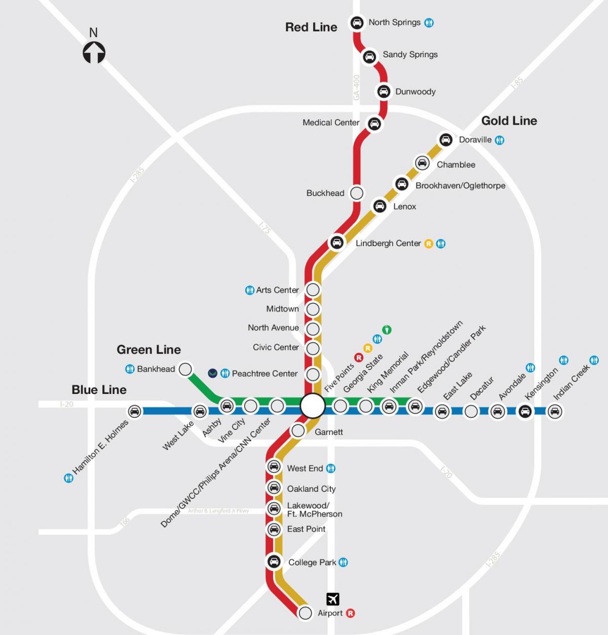 Karte der U-Bahn-Station Atlanta