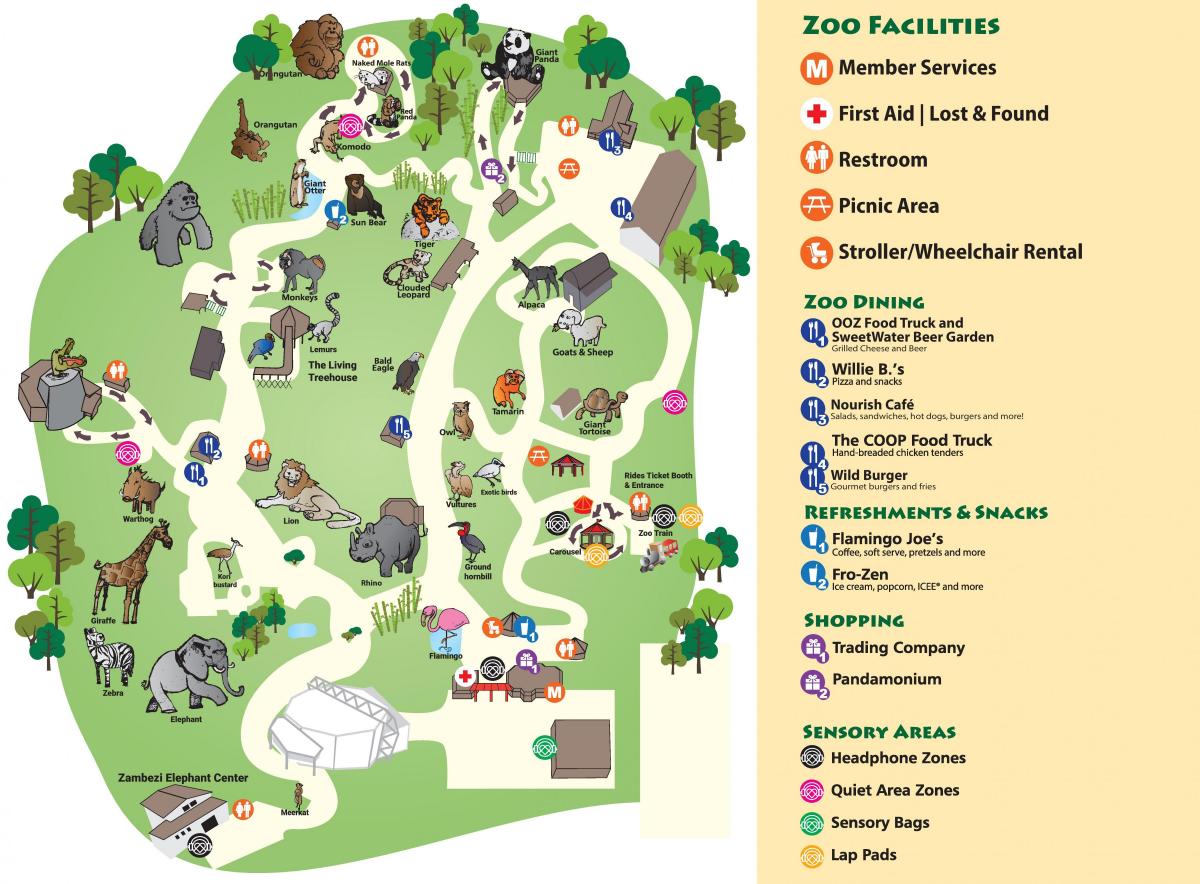 Atlanta zoo park karte